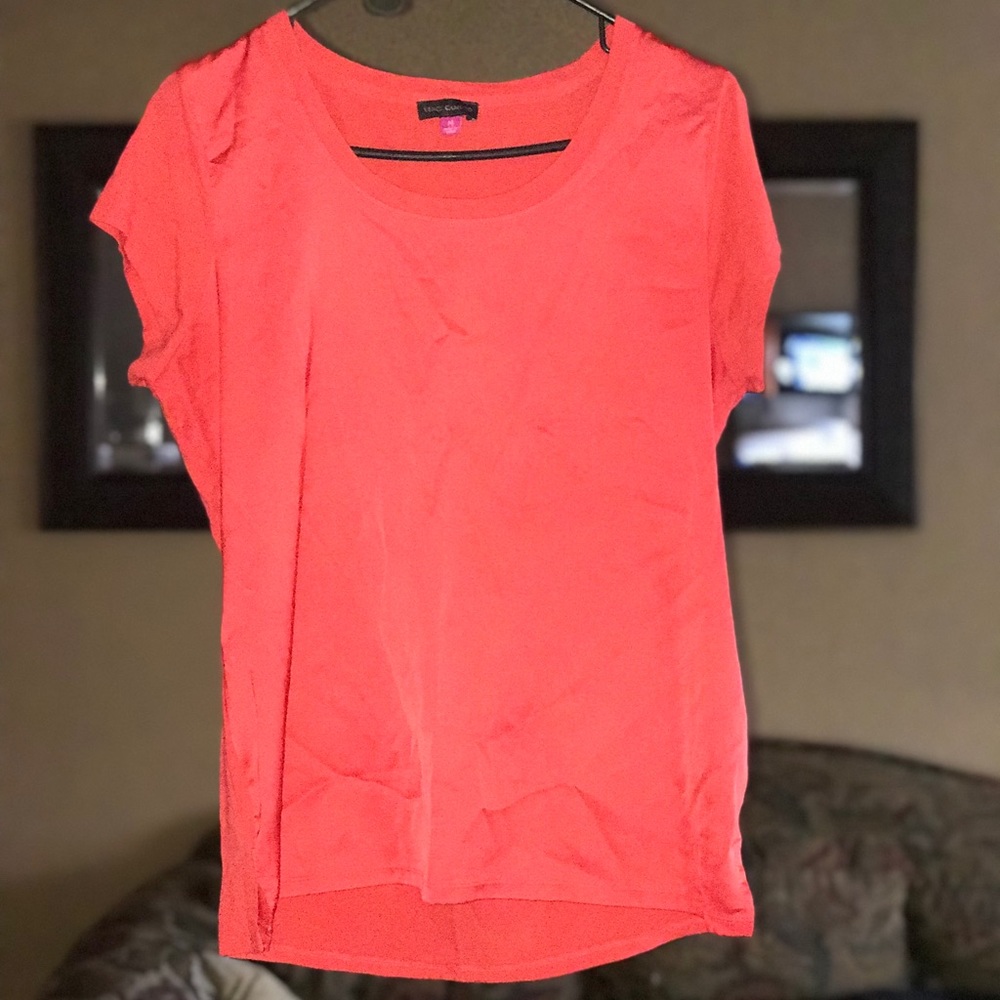 Vince Camuto T-Shirt;semi-shine front, cotton back